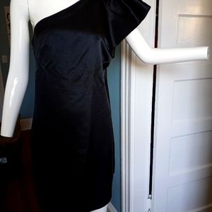 Milly one shoulder black dress size 10.